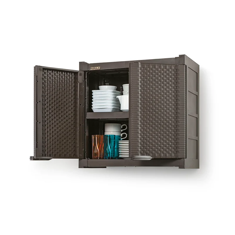 Armario gabinete apariencia rattan wengue Rimax
