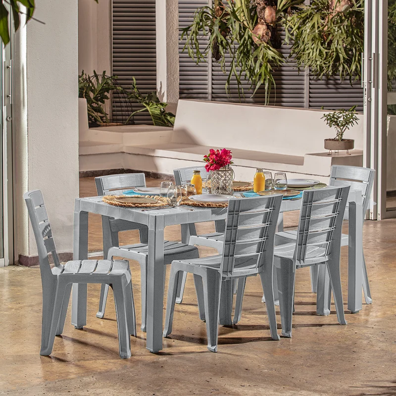 Mesa barú familiar gris hielo Rimax