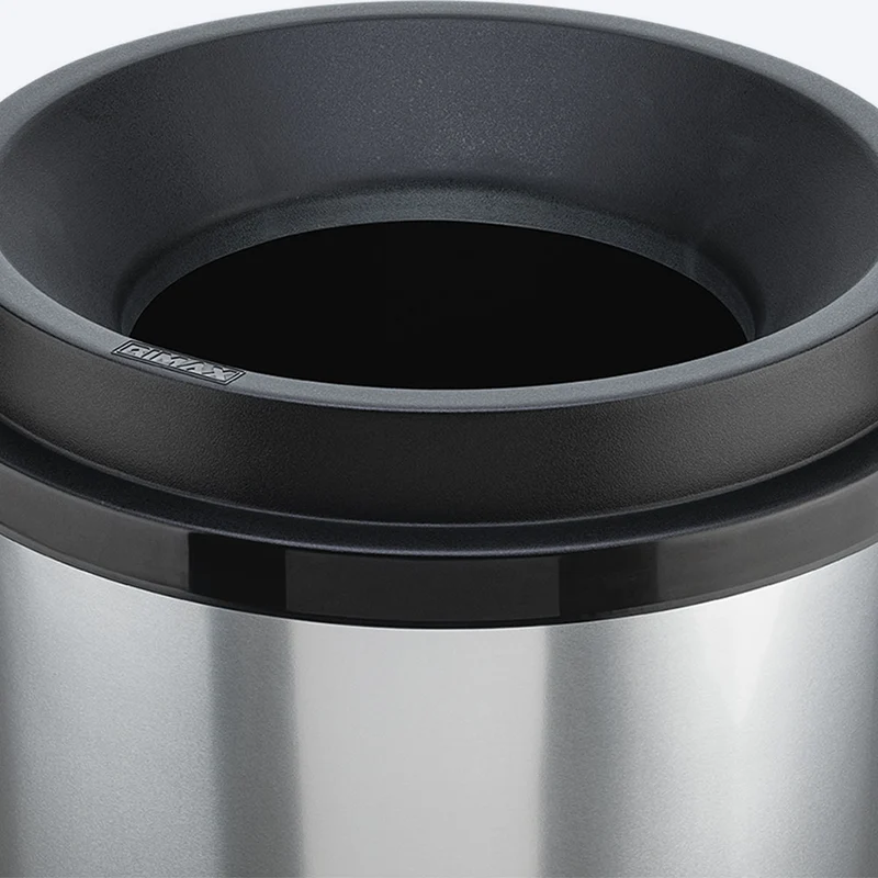 Papelera evo apariencia metal 50 litros negro Rimax