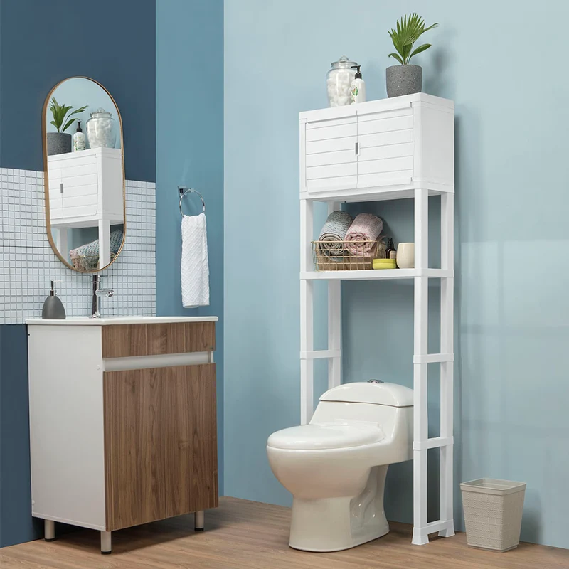 Estante organizador con puertas para baño Rimax