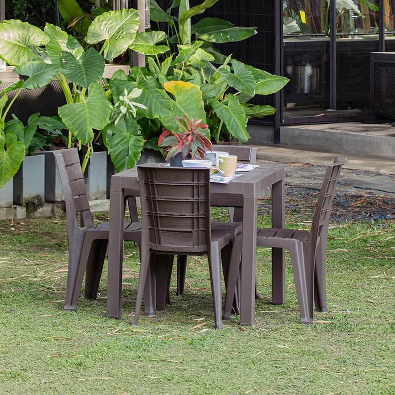 Combo comedor barú 1 mesa + 4 sillas sin brazos Rimax