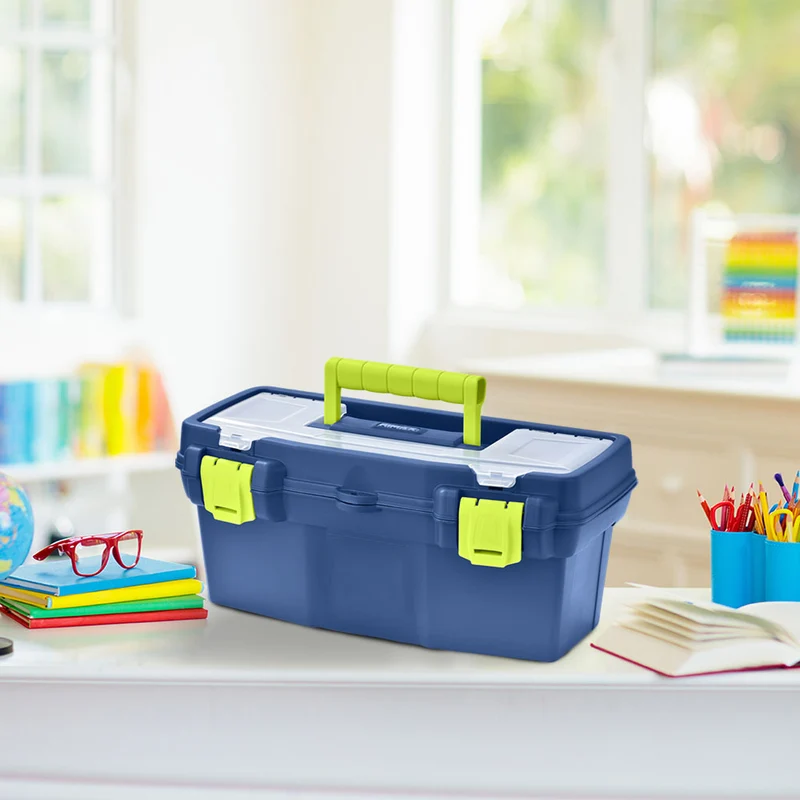 Caja organizadora mediana organizadora infantil azul navy Rimax
