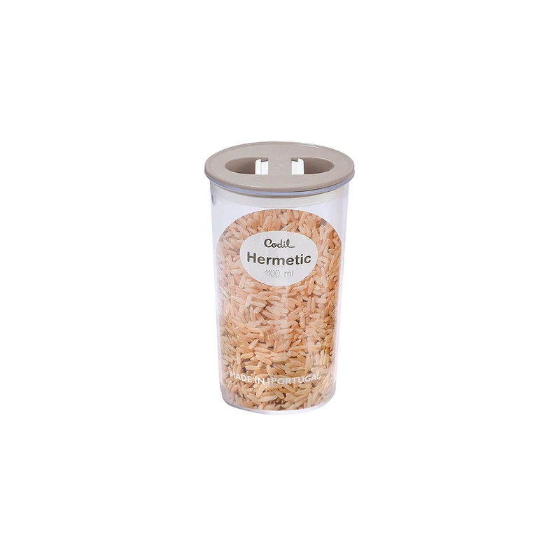 Recipiente hermético 1.1 litro taupe Rimax