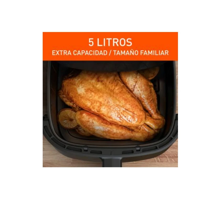 Freidora de Aire IMUSA EZ24 Negro-Inox1DI0 Easy Fry Max 5L