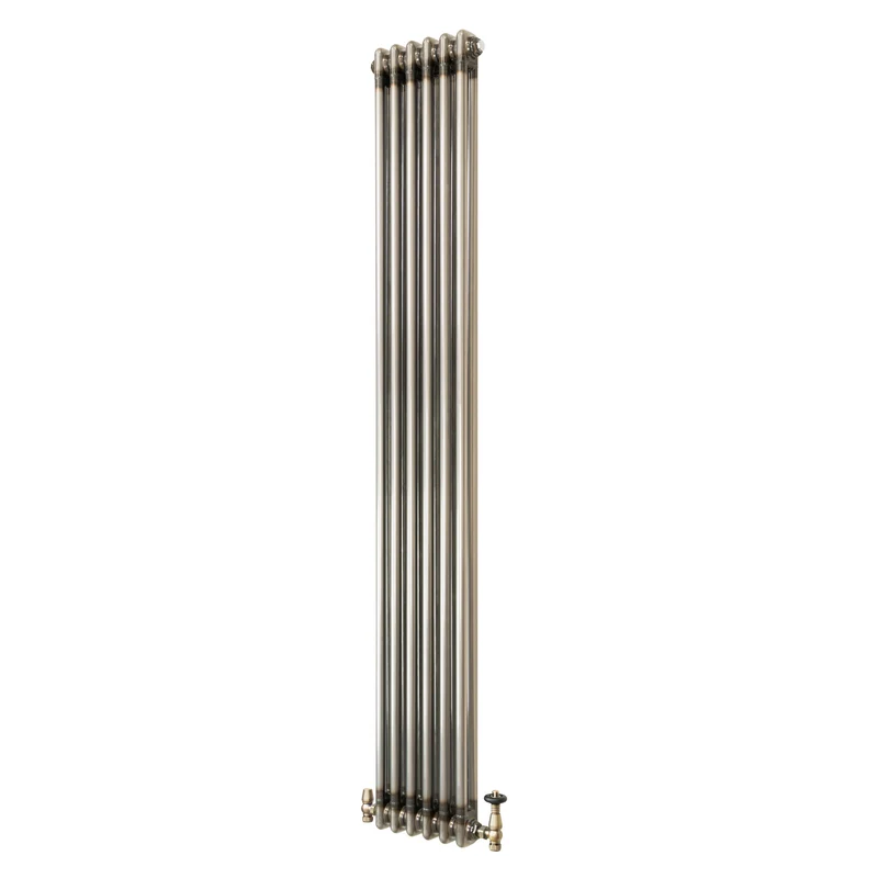 Radiador Tradicional de 2 Columnas y Válvulas - 1800 x 290mm - Metal Crudo