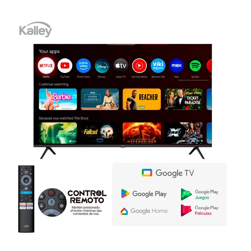 Televisor KALLEY 40 Pulgadas 40GQ200 FHD Qled Google Tv