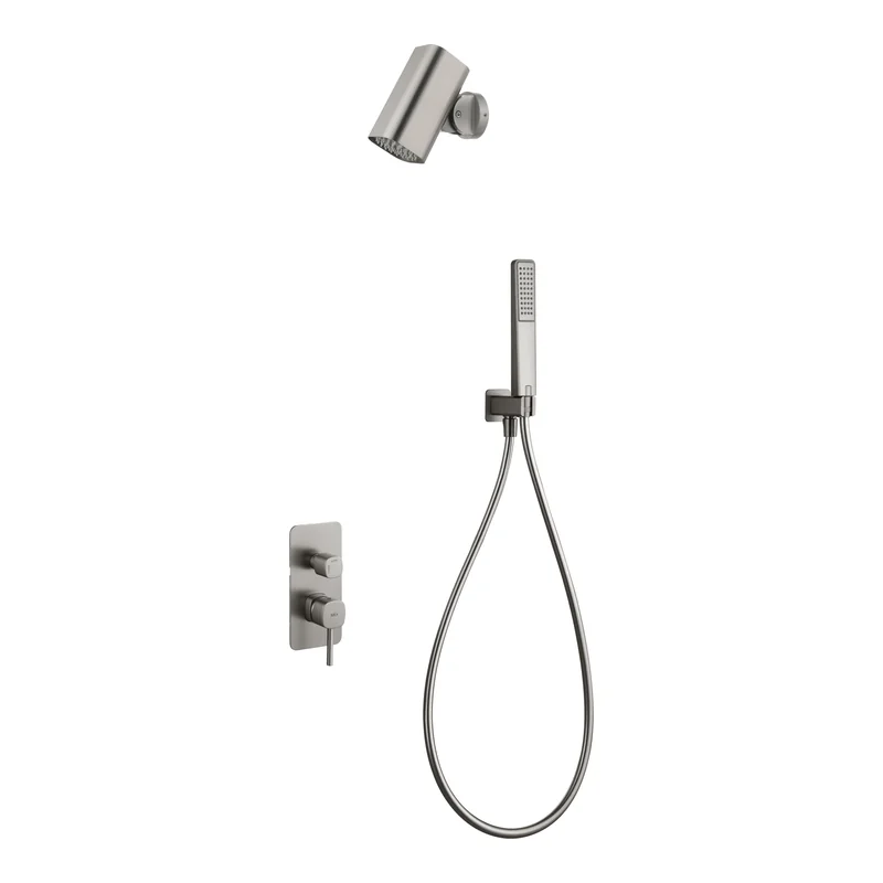 Conjunto Ducha Monomando Empotrado Toscana Con Rociador Tube Imex Níquel