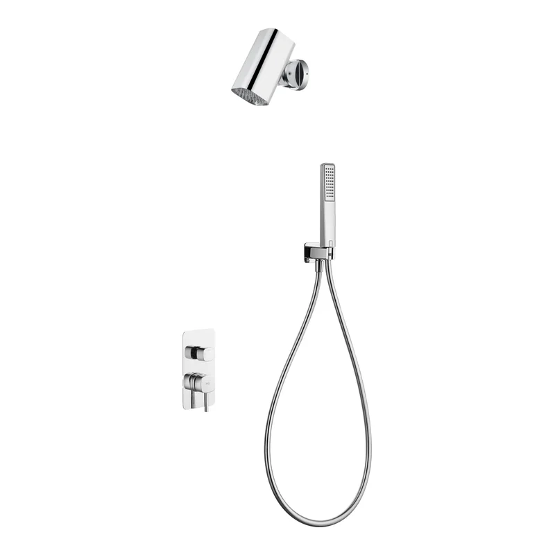 Conjunto Ducha Monomando Empotrado Toscana Con Rociador Tube Imex Cromo