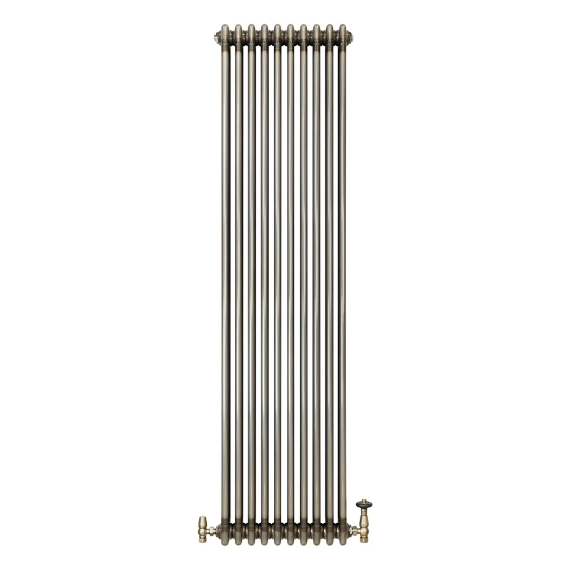 Radiador Tradicional de 3 Columnas y Válvulas - 1800 x 470mm - Metal Crudo