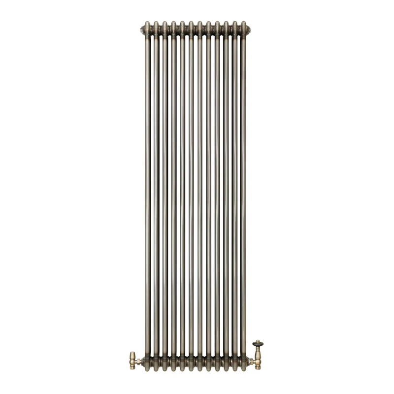 Radiador Tradicional de 3 Columnas y Válvulas - 1800 x 560mm - Metal Crudo