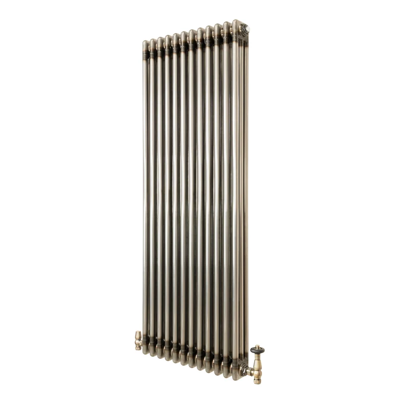 Radiador Tradicional de 3 Columnas y Válvulas - 1500 x 560mm - Metal Crudo
