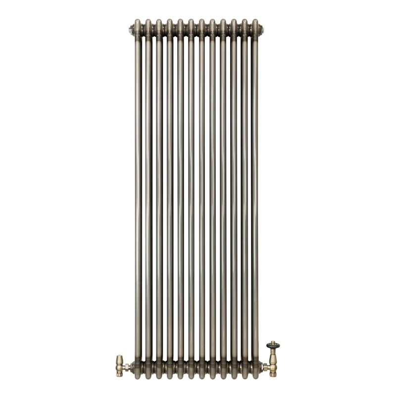 Radiador Tradicional de 3 Columnas y Válvulas - 1500 x 560mm - Metal Crudo