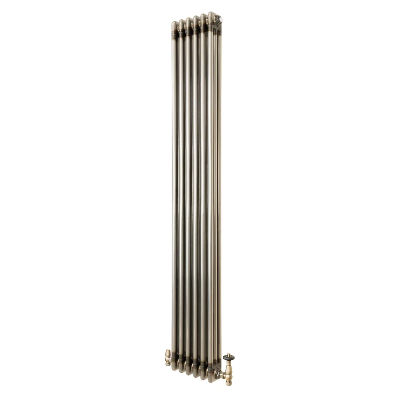 Radiador Tradicional de 3 Columnas y Válvulas - 1800 x 290mm - Metal Crudo