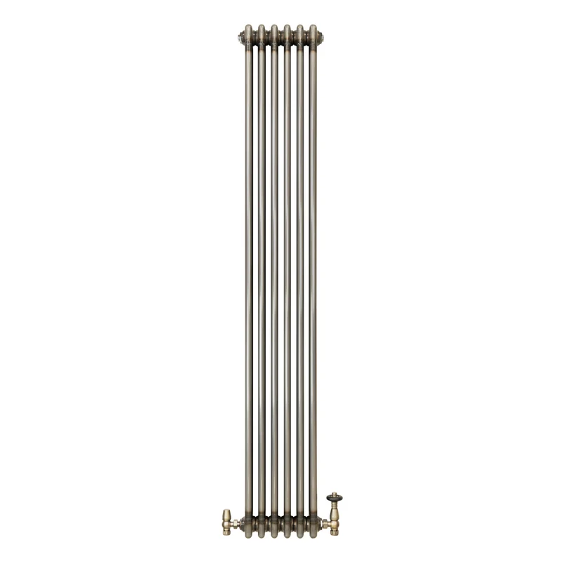 Radiador Tradicional de 3 Columnas y Válvulas - 1800 x 290mm - Metal Crudo