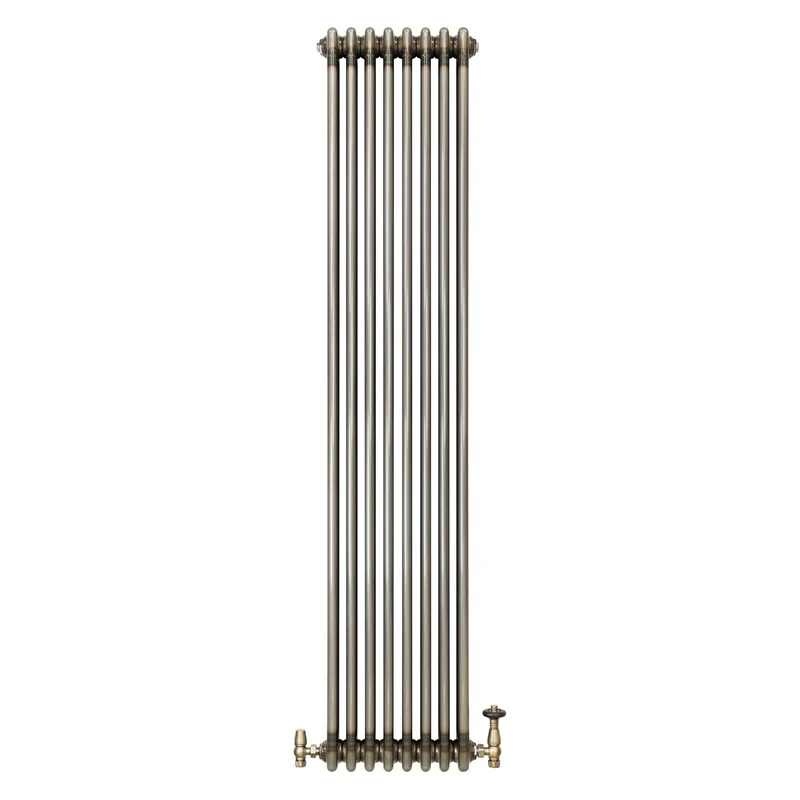 Radiador Tradicional de 3 Columnas y Válvulas - 1800 x 380mm - Metal Crudo