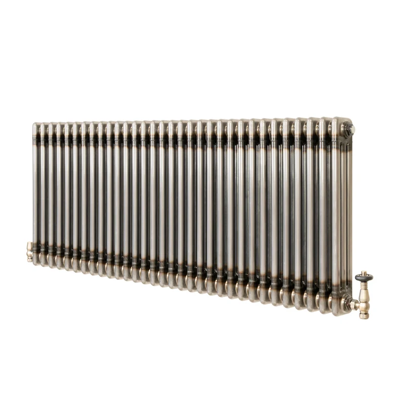 Radiador Tradicional de 3 Columnas y Válvulas - 600 x 1460mm - Metal Crudo