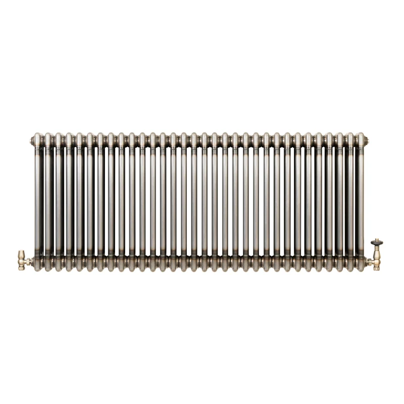 Radiador Tradicional de 3 Columnas y Válvulas - 600 x 1460mm - Metal Crudo