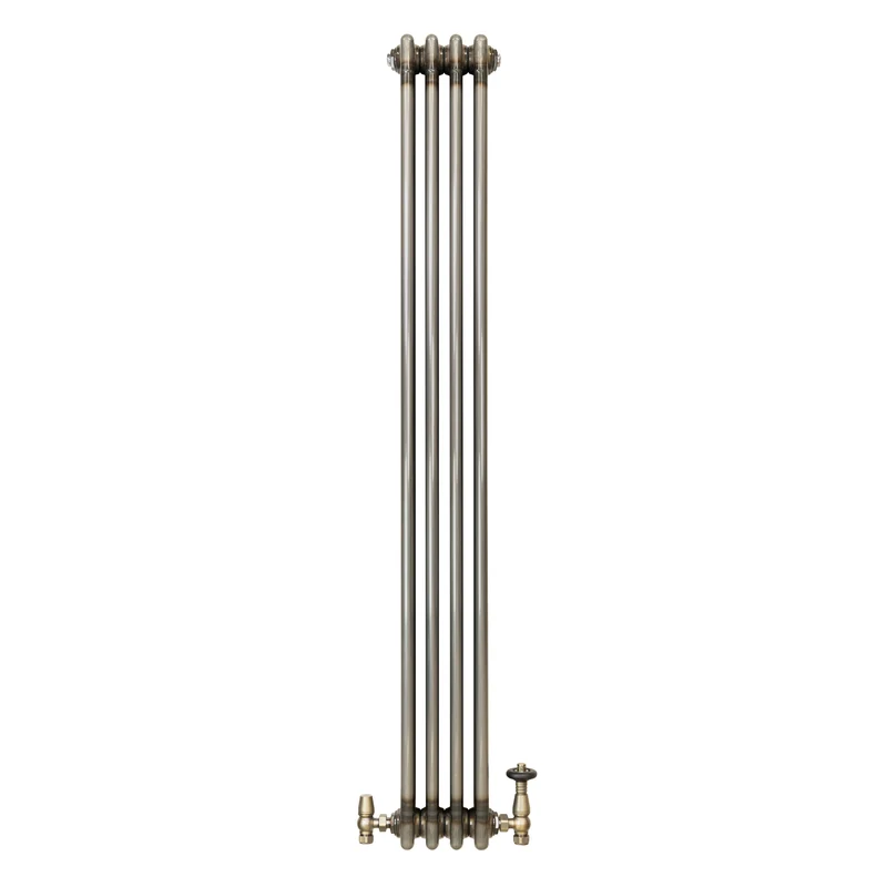Radiador Tradicional de 3 Columnas y Válvulas - 1500 x 200mm - Metal Crudo