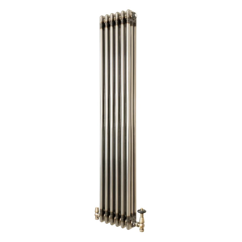 Radiador Tradicional de 3 Columnas y Válvulas - 1500 x 290mm - Metal Crudo