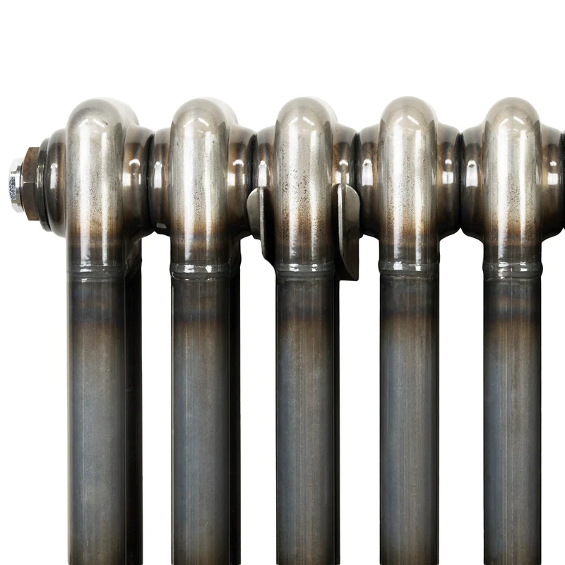 Radiador Tradicional de 3 Columnas y Válvulas - 1500 x 290mm - Metal Crudo