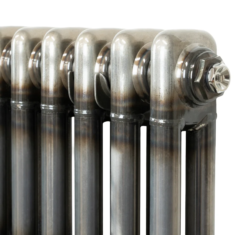Radiador Tradicional de 3 Columnas y Válvulas - 1500 x 290mm - Metal Crudo