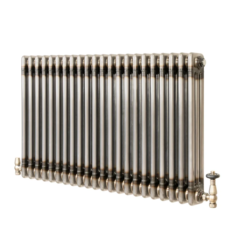 Radiador Tradicional de 3 Columnas y Válvulas - 600 x 1010mm - Metal Crudo
