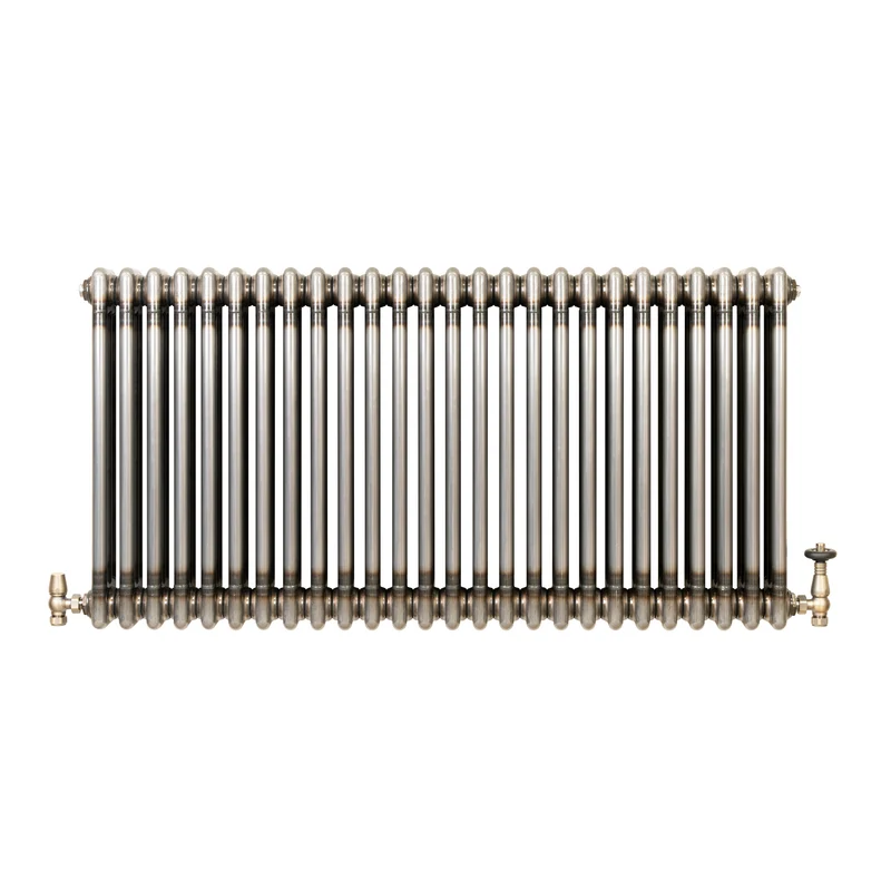 Radiador Tradicional de 3 Columnas y Válvulas - 600 x 1190mm - Metal Crudo