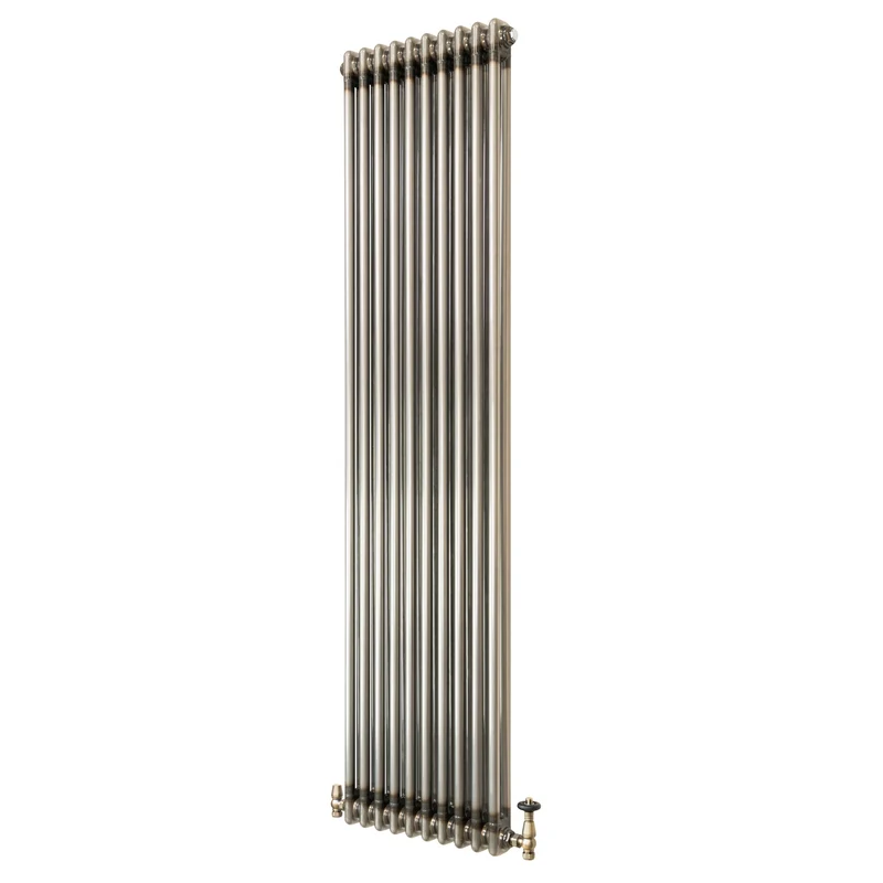 Radiador Tradicional de 2 Columnas y Válvulas - 1800 x 470mm - Metal Crudo