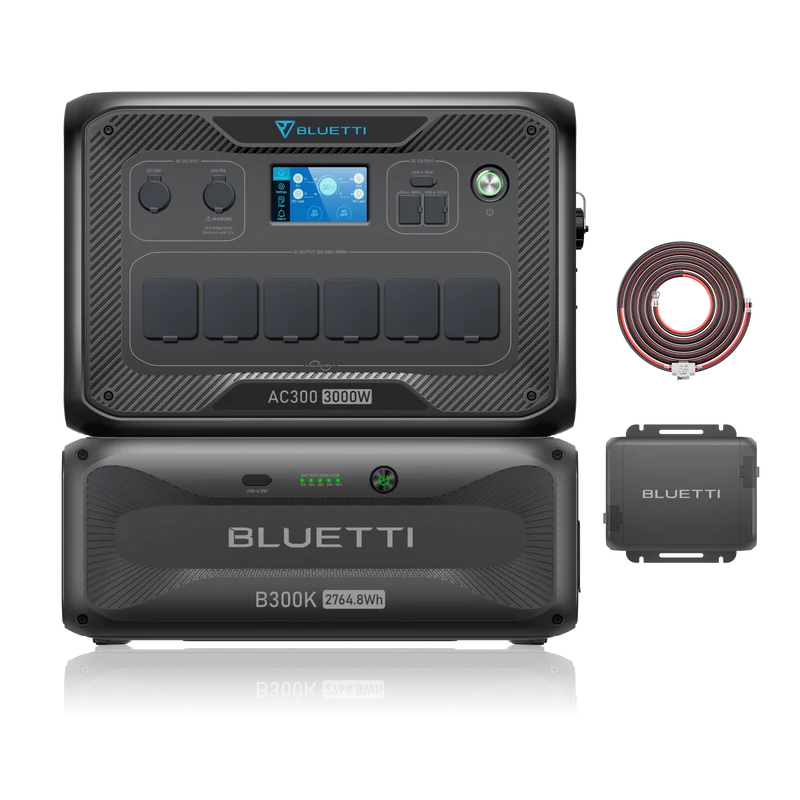 BLUETTI AC300+B300K+Charger 1: Recarga la estación de energía portátil mientras conduces
