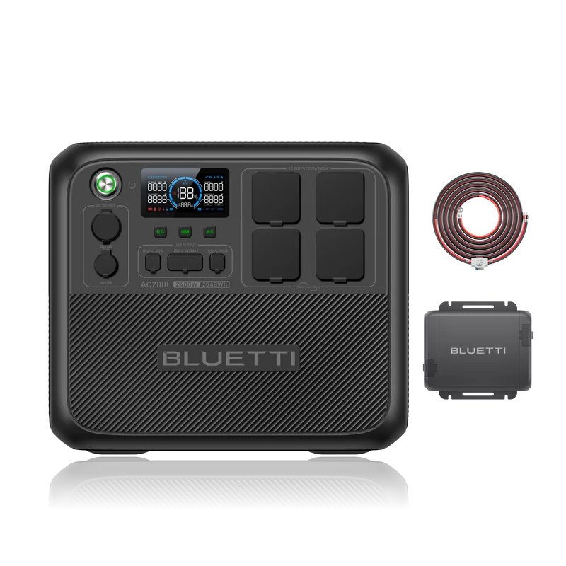 BLUETTI AC200L+Charger 1: Recarga la estación de energía portátil mientras conduces