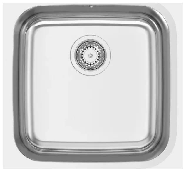 Fregadero de cocina de un seno cuadrado bajdo encimera de acero inoxidable de Aquore