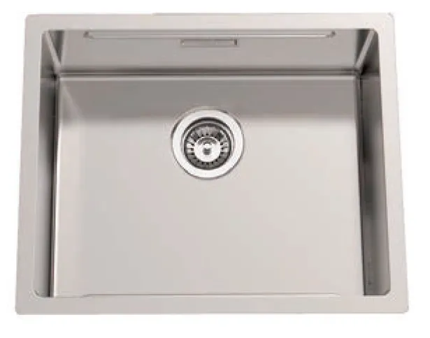 Fregadero de cocina de un seno de acero inoxidable sobre encimera Lux Step Class de Aquore