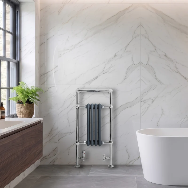 Radiador Toallero Tradicional – 950mm x 480mm – Gris Antracita