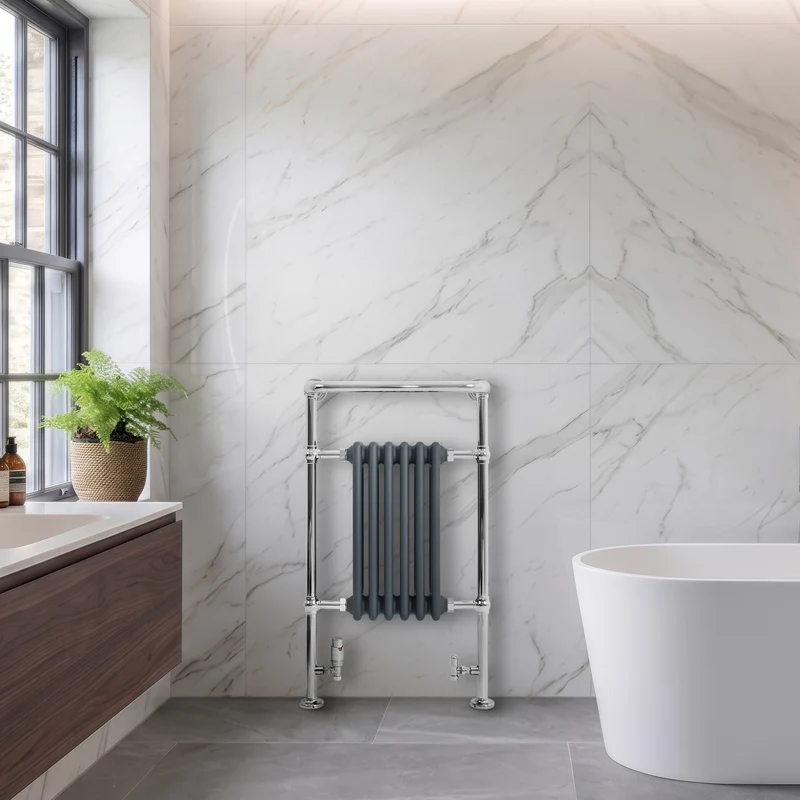 Radiador Toallero Tradicional – 950mm x 570mm – Gris Antracita