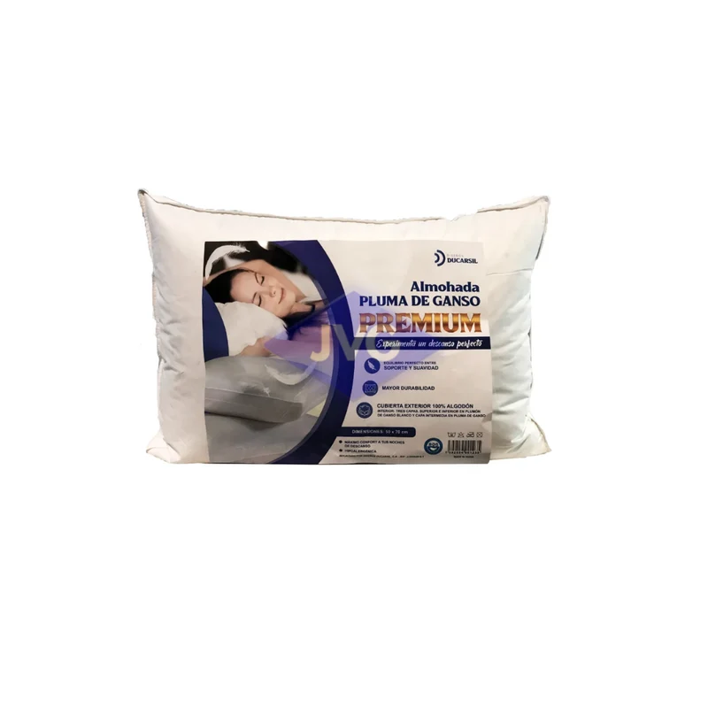 ALMOHADA PLUMA DE GANSO DUCARSIL 50X90 PREMIUM 001242 - ALDCPGAPRE50X90
