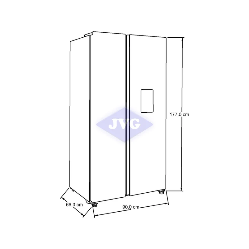 NEVERA SIDE BY SIDE WHIRLPOOL 18 CU.FT. C/DISPENSADOR PLATEADO (WD1610S) - WD1610S