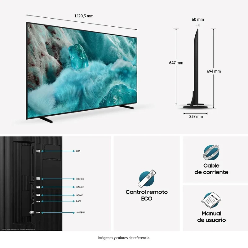 Televisor SAMSUNG 50 Pulgadas QN50Q7FAAKXZL Qled 4K Tizen