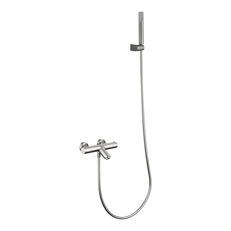 Kit baño/ducha termostatico Monza níquel cepillado Imex