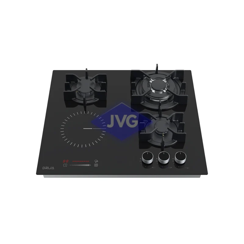 TOPE DUAL DRIJA 4 QUEMADORES 60 CM VITRO SICILIATOUCH NEGRO - SICILIATOUCH60