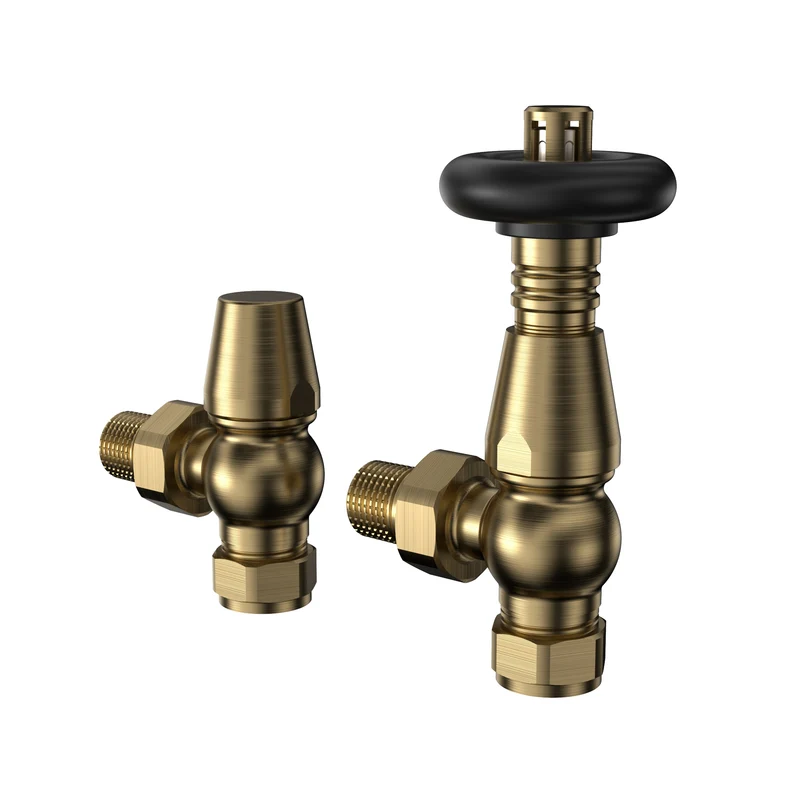 Radiador Tradicional de 4 Columnas y Válvulas – 1800 x 200 mm – Negro