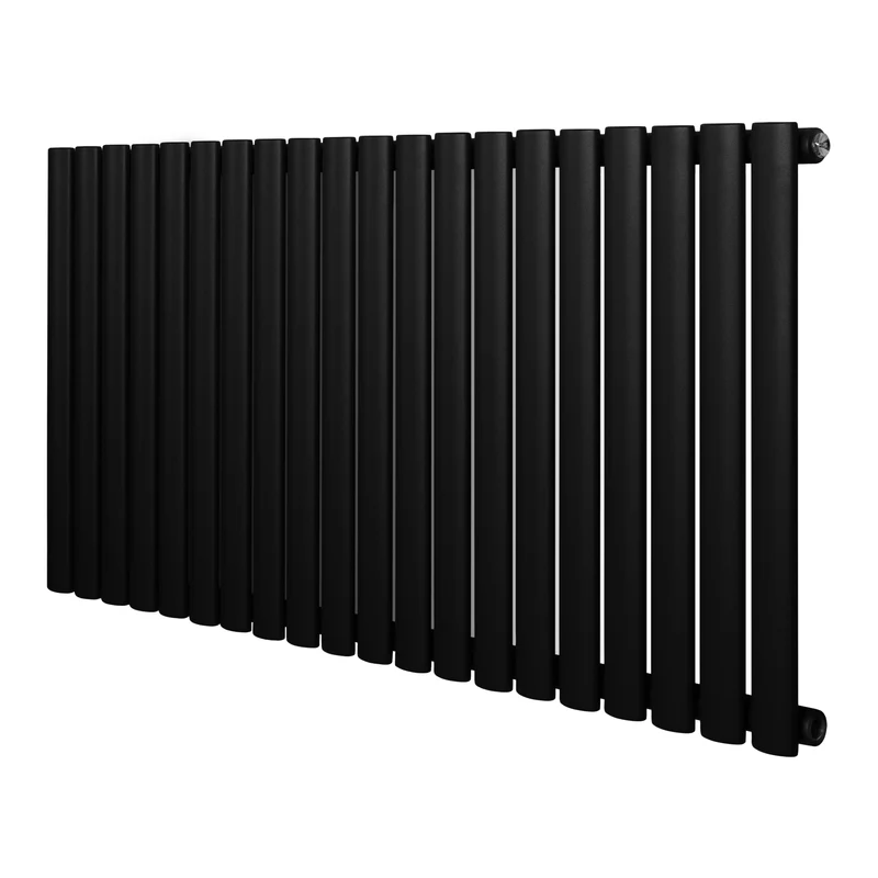 Radiador de Columna Simple Ovalado – 600 mm x 1200 mm – Negro