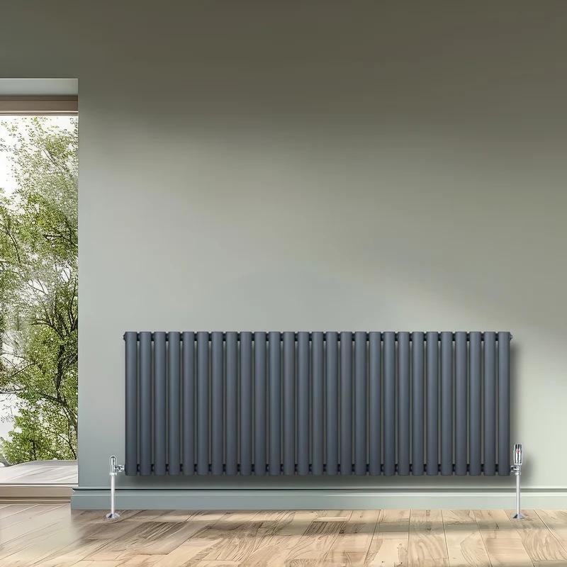 Radiador de Columna Simple Ovalado – 600 mm x 1620 mm – Gris Antracita