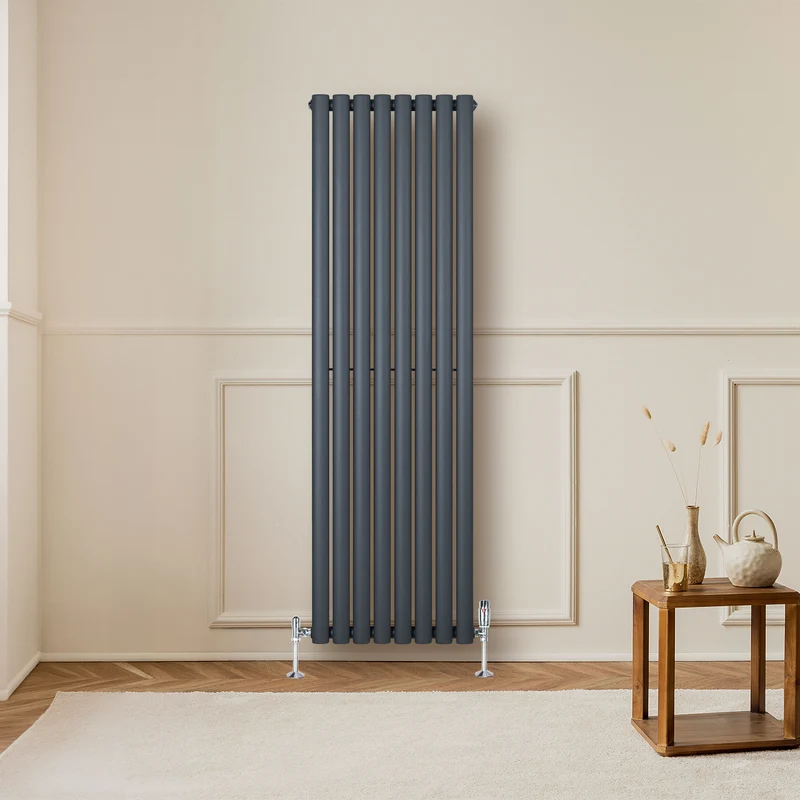 Radiador de Columna Simple Ovalado – 1600 mm x 480 mm – Gris Antracita