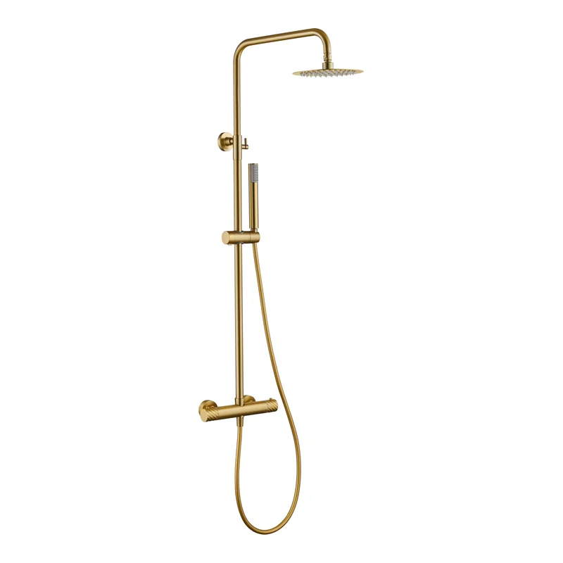 Conjunto ducha termostático Bless oro cepillado Imex