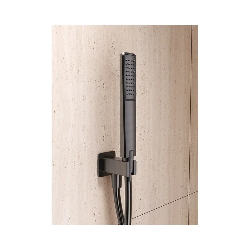 Conjunto ducha termostático empotrado Sassari black gun metal Imex