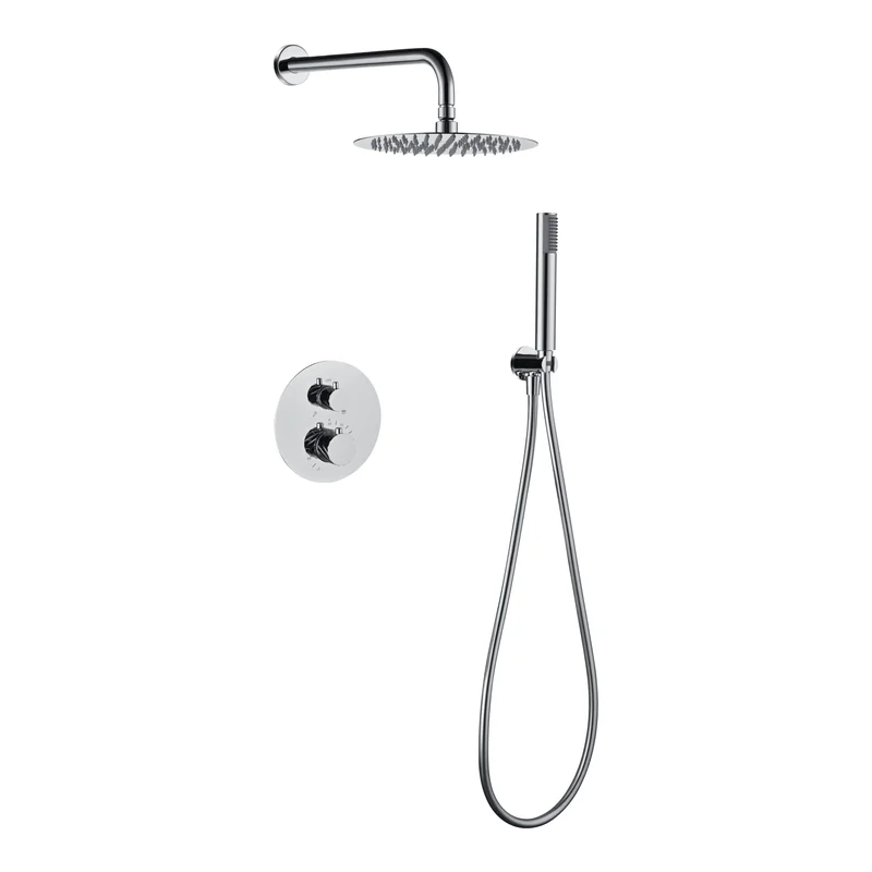 Conjunto ducha termostático empotrado Bless cromo Imex