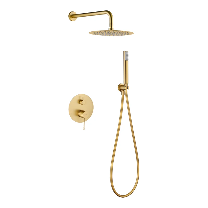 Conjunto Ducha Monomando Empotrado Bless Oro Cepillado Imex
