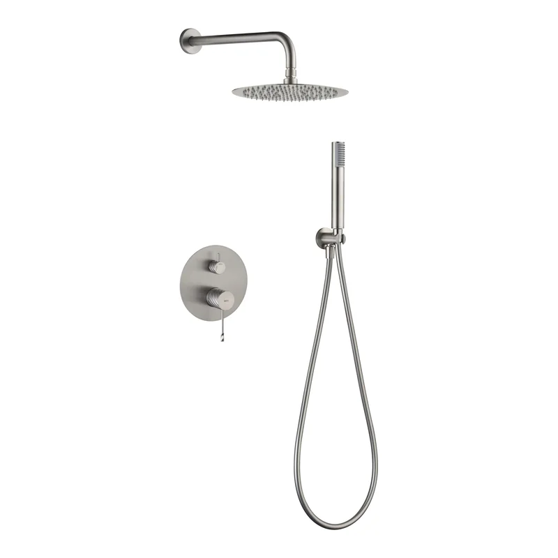 Conjunto ducha monomando empotrado Bless níquel cepillado Imex