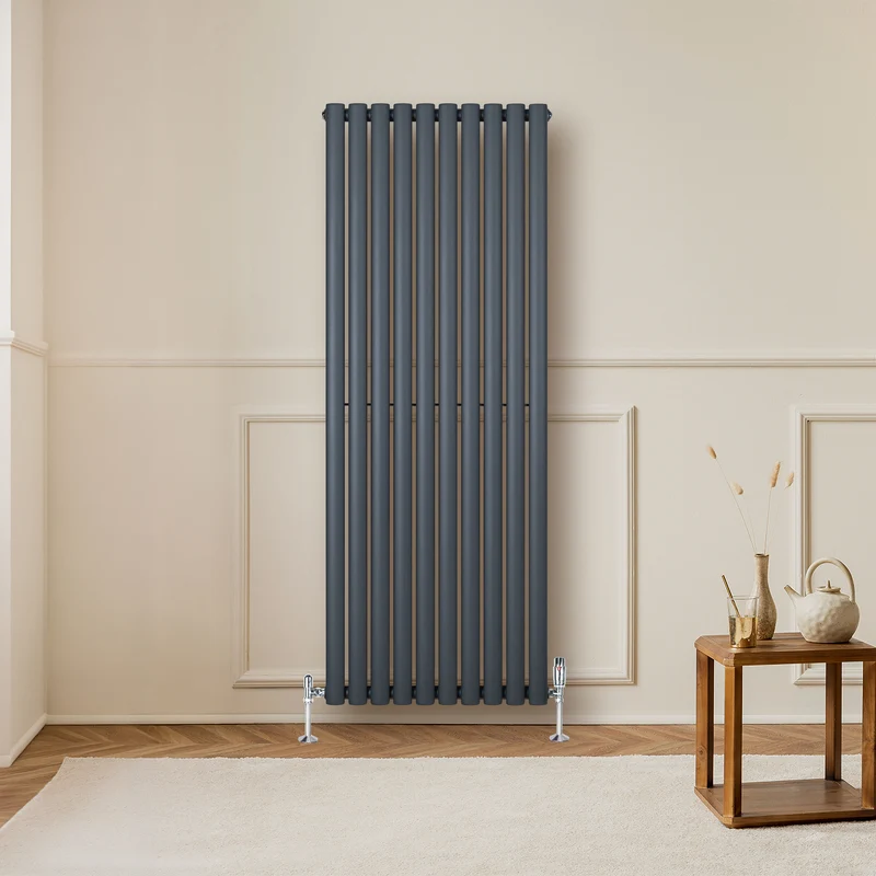 Radiador de Columna Simple Ovalado – 1600 mm x 600 mm – Gris Antracita