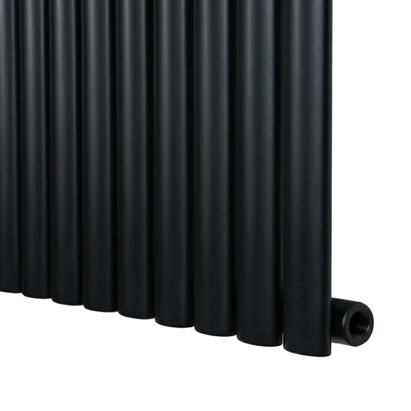 Radiador de Columna Simple Ovalado – 1800 mm x 240 mm – Negro